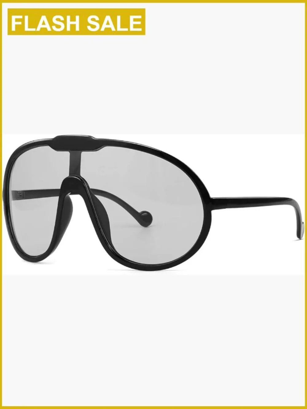 Oversized Shield Sunglasses UV400 Protection Aviator